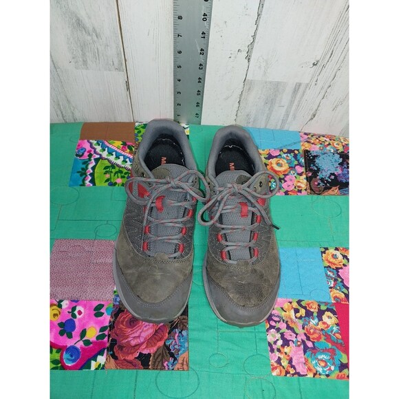 Men’s Merrell Zion Hiking Shoes Vibram FlexPlate Gray / Orange - Size 8 - Picture 4 of 10